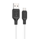 Кабель Hoco X90 MicroUSB 1m Black, White, Кабель, USB-A - MicroUSB, Standard Charging, Fast Charge, 1 м, Для заряджання, Датакабель, М'який пластик