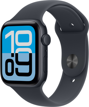 Apple Watch SE 3 GPS 40mm Midnight Aluminium Case with Midnight Sport Band M/L MEHC4, Jet Black, M/L, 40 мм, Виявлення аварій, Моніторинг сну, Підрахунок кроків, Визначення падінь, Watch SE 3, iOS, до 1 дня, AMOLED, Bluetooth, GPS, Wi-Fi, Магнітна зарядка, ЧСС, Акселерометр, Гіроскоп, Прямокутна, WR50m