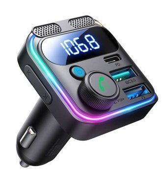 FM-модулятор Joyroom JR-CCB01 81W Dual-Mic Black