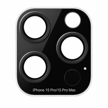 Скло BASIC Camera iPhone 15Pro/15Pro Max Black, Black, Basic, iPhone 15 Pro Max, iPhone 15 Pro, 9H, Глянциве