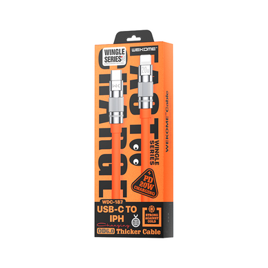 Кабель Wekome WDC-187 Type-C To Lightning 20W 1m Orange
