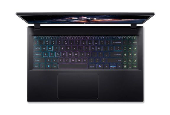 Ноутбук Acer Nitro V 15 ANV15-A31 (NH.U3QEU.00A) Black, Nitro V 15, Геймінг, Ryzen 5 150, AMD Ryzen 5, 6, SSD, 512 ГБ, Дискретна, NVIDIA GeForce RTX 5050, 8 ГБ, DDR5, 16 ГБ, 4800 МГц, 15.6", 1920&times;1080, IPS, 300 ніт, 165 Гц, USB-A; USB-A; USB-A; USB4; HDMI; LAN, 76 Вт&middot;год