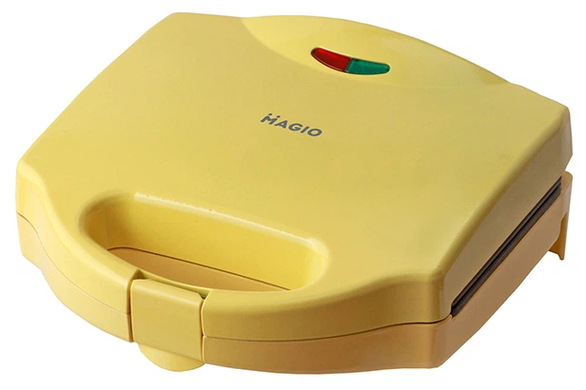Вафельниця/Горішниця MAGIO МG-391 770W Жовтий, 12 половинок, 770 Вт, Приготування печива &laquo;Горішок&raquo;, Антипригарне покриття, 2 світлові індикатори, Ненагрівальна ручка, Вертикальне зберігання