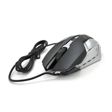 Миша Jedel CP79 Black, Black, Ігрова, Дротова, 3, USB, 1600, 1.35 м, Пластик, 128 &times; 68 &times; 40 мм, Симетричний, Оптичний