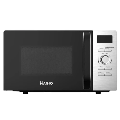 Мікрохвильова піч Magio МG-404 20Л 700Вт Black/Silver, Соло, Розігрів; Розморожування; Приготування; Автоприготування, 20 л