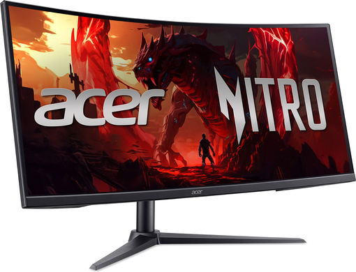 Монітор Acer 34" XZ340CURX0bmiiphx (UM.CX0EE.013) VA Black Curved 200Hz, Геймінг, 3440&times;1440, 34", 200 Гц, VA, W-LED, XZ, 8 біт, 21:9, Регулювання кута нахилу, Вигнутий, 3.5 мм audio, HDMI, DisplayPort, 100&times;100, Матове, 1 мс