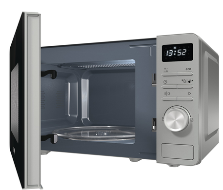 Мікрохвильова піч Gorenje MO20A3X 800W Silver, Соло, Розігрів; Розморожування; Приготування; Автоприготування, 20 л