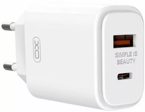 МЗП XO L90A PD20W/QC3.0 USB/Type-C + Cable Type-C to Lightning White