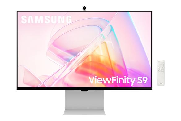 Монiтор Samsung 27" ViewFinity S90PC Silver (LS27C902PAZXUA) IPS, 5120&times;2880, 27", 60 Гц, IPS, W-LED, ViewFinity S90PC, 10 біт, 16:9, Кут нахилу 90 градусів; Регулювання кута нахилу; Регулювання висоти, Плаский, USB-C, USB Hub, Mini DisplayPort, 100&times;100, Матове, 5 мс