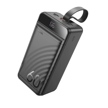 Power Bank Hoco J123C Element 22.5W 60000mAh Black, 60 000 mAh, 22.5W, USB-C + Micro-USB, 2&times; USB-A + USB-C, Смартфони та планшети