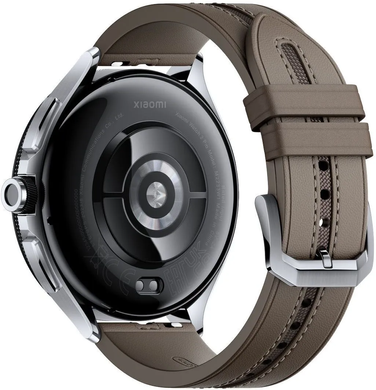 Смарт Годинник Xiaomi Watch 2 Pro BT Brown Leather Strap, 135-205 мм, 1.43", Моніторинг стресу, Альтиметр, Моніторинг сну, Підрахунок кроків, Watch 2 Pro, Android, 1-3 дні, AMOLED, Bluetooth, GPS, Wi-Fi, Магнітна зарядка, NFC, ЧСС, SpO2, Акселерометр, Гіроскоп, Барометр, Біоімпеданс, Кругла, 5 ATM