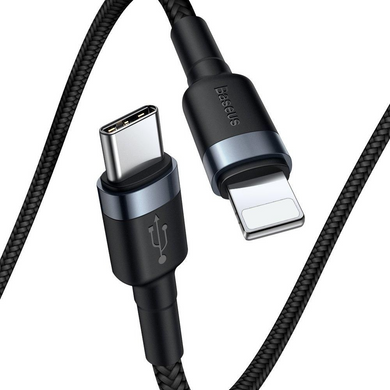 Кабель Baseus CATLKLF-G1 Type-C to Lightning Kevlar 20W 1m Black