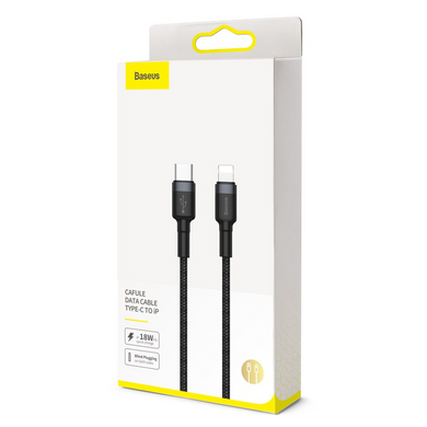 Кабель Baseus CATLKLF-G1 Type-C to Lightning Kevlar 20W 1m Black