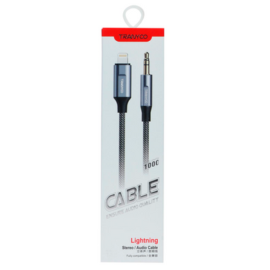 AUX Tranyoo T-E15 3.5mm to Lightning 1m Gray