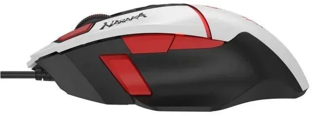 Миша Bloody W95 Ultra Naraka, Red/White, Ігрова, Дротова, 10, USB, 12000, 1.80 м, Пластик, 135 &times; 77 &times; 43 мм, Ергономічний для правої руки, Оптичний