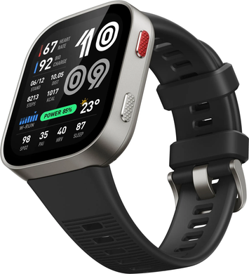Смарт Годинник Amazfit Bip Max Silver, 140-210 мм, 2.07", Моніторинг стресу, Моніторинг сну, Підрахунок кроків, Bip Max, iOS + Android, 14+ днів, AMOLED, Bluetooth, GPS, Магнітна зарядка, ЧСС, SpO2, Акселерометр, Гіроскоп, Прямокутна, 5 ATM