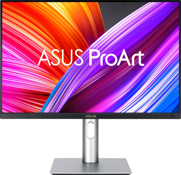 Монiтор Asus 23.8" ProArt PA24ACRV (90LM08Y0-B01M70) IPS Black+Silver, Офіс, Дизайн та фото, 2560&times;1440, 23.8", 75 Гц, IPS, W-LED, ProArt, 10 біт, 16:9, Кут нахилу 90 градусів; Регулювання кута нахилу; Регулювання висоти, Плаский, USB-C, HDMI, DisplayPort, 3.5 мм audio, USB Hub, 100&times;100, Матове, 5 мс