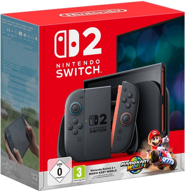 Портативна Ігрова Консоль Nintendo Switch 2 Mario Kart World Bundle (0045496321529) Black