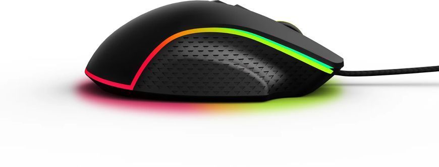 Миша GamePro Nitro GM365 Black, Black, Ігрова, Дротова, 7, USB, 6400, 1.50 м, Пластик, 130 &times; 70 &times; 40 мм, Ергономічний для правої руки, Оптичний