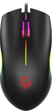 Миша GamePro GM117 Black, Black, Ігрова, Дротова, 3, USB, 1200, 1.45 м, Пластик, 122 &times; 65 &times; 38 мм, Симетричний, Оптичний