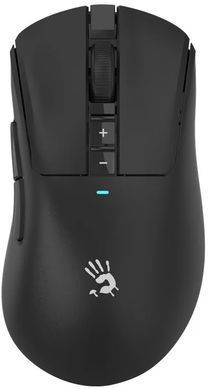 Миша бездротова Bloody R73 Ultra Duo Black, Black, Ігрова, Бездротова, 7, USB; 2.4 ГГц, 20000, Пластик, 127 &times; 67 &times; 43 мм, Ергономічний для правої руки, Оптичний