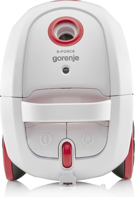Пилосос мішковий Gorenje VCE21SFWR Black/White, Мішок, Суха, 2100 Вт, Підлогова щітка, Щілинна насадка, Насадка для меблів, 1, 3.0 л, HEPA, до 80 дБ