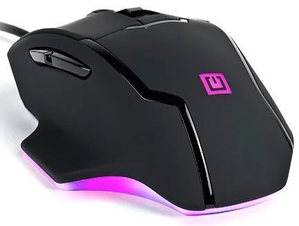 Миша REAL-EL RM-555 Black, Black, Офісна, Дротова, 6, USB, 6400, 1.80 м, Пластик, 128 &times; 75 &times; 35 мм, Ергономічний для правої руки, Оптичний
