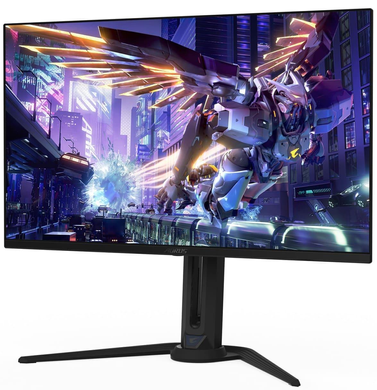 Монітор Gigabyte 31.5" Aorus FO32U2P OLED Black 240Hz, Геймінг, 3840&times;2160, 31.5", 240 Гц, OLED, OLED, Aorus, 10 біт, 16:9, Кут нахилу 90 градусів; Регулювання кута нахилу; Регулювання висоти, Плаский, USB-C, HDMI, DisplayPort, 3.5 мм audio, USB Hub, 100&times;100, Матове, 0.03 мс