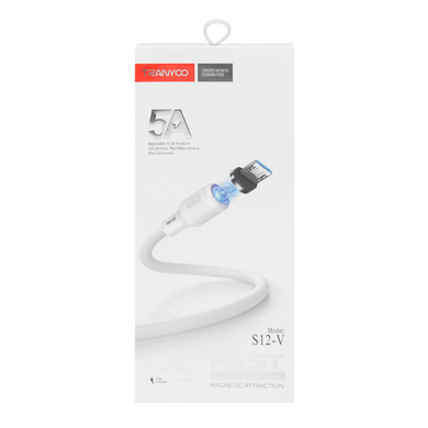Кабель Tranyoo S12 MicroUSB Magnetic 1m White