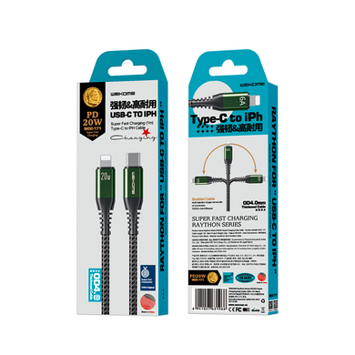 Кабель Wekome WDC-171 Type-C To Lightning 20W 1m Black