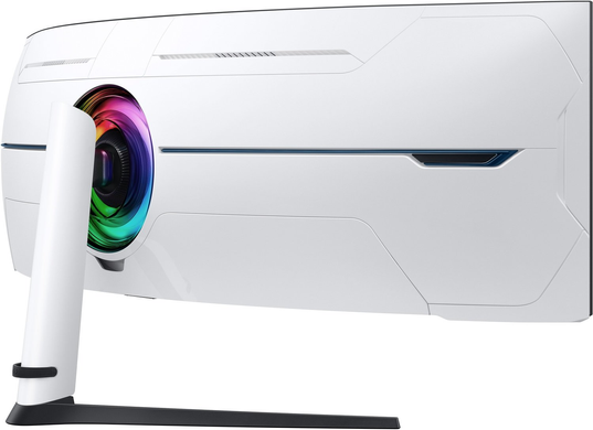 Монітор Samsung 57" Odyssey Neo G9 G95NC (LS57CG952NZXUA) Black/White Curved VA 240Hz, 7680&times;2160, 57", 240 Гц, VA, W-LED, Odyssey Neo G9, 10 біт, 32:9, Регулювання кута нахилу; Регулювання висоти, Вигнутий, DisplayPort, 3.5 мм audio, USB Hub, 3&times;HDMI, 100&times;100, Матове, 1 мс