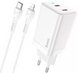 МЗП Hoco N23 PD45W 2Type-C + Cable Type-C to Lightning White