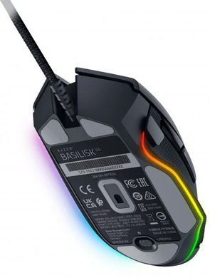 Миша Razer Basilisk V3 Black, Black, Ігрова, Дротова, 11, USB, 26000, 2.10 м, Пластик, 130 &times; 75 &times; 42.5 мм, Ергономічний для правої руки, Оптичний
