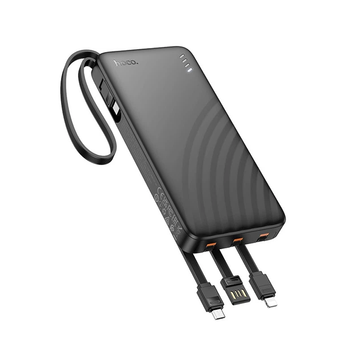 Power Bank Hoco J146 PD20/QC3.0 10000mAh Black, 10 000 mAh, 20W, USB-C + Micro-USB, 2&times; USB-A + USB-C, Смартфони та планшети
