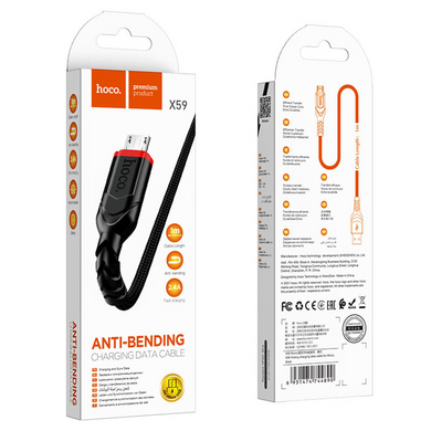 Кабель Hoco X59 MicroUSB 1m Black