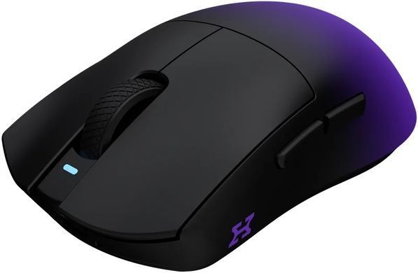 Миша бездротова Hator Hellyberry HM47 Pro Wireless Black/Violet Gradient (HM47PRO_black_violet), Violet, Ігрова, Бездротова, 6, USB; 2.4 ГГц; Bluetooth, 26000, Пластик, 124 &times; 63 &times; 40 мм, Симетричний, Оптичний
