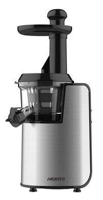 Соковижималка Ardesto JEG-1330S Black, 0.6 л, 200 Вт, Віджим соку, Реверс, Повільний віджим, Шнековий тип, Контейнер для макухи 0.6 л, Прогумовані ніжки, Система &laquo;Крапля-стоп&raquo;