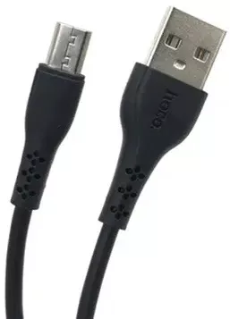 Кабель Hoco DU24 MicroUSB 8mm 1m Black