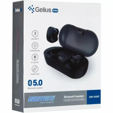 Bluetooth Earphones Gelius Pro Gemini HBT-005P black