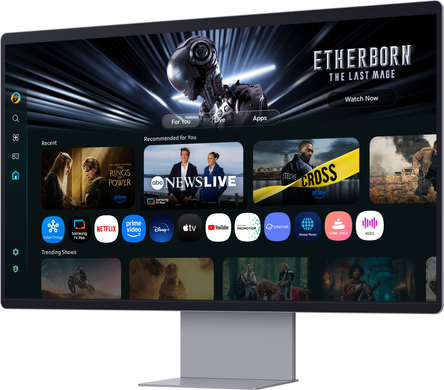 Монітор Samsung 32" Smart M9 (LS32FM902SZXUA) QD-OLED Black 165Hz, 3840&times;2160, 32", 165 Гц, QD-OLED, QD-OLED, Smart M9, 10 біт, 16:9, Регулювання кута нахилу; Регулювання висоти, Плаский, USB-C, HDMI, 3.5 мм audio, USB Hub, 100&times;100, Матове, 0.03 мс