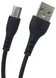 Кабель Hoco DU24 MicroUSB 8mm 1m Black