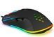 Миша GamePro GM543 Black, Black, Ігрова, Дротова, 8, USB, 6400, 1.50 м, Пластик, 130 &times; 68 &times; 45 мм, Ергономічний для правої руки, Оптичний