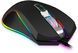 Миша GamePro GM543 Black, Black, Ігрова, Дротова, 8, USB, 6400, 1.50 м, Пластик, 130 &times; 68 &times; 45 мм, Ергономічний для правої руки, Оптичний