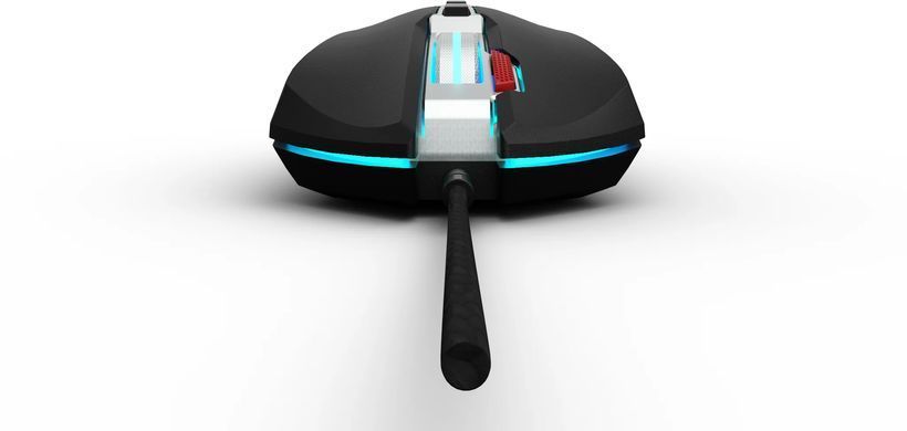 Миша GamePro GM543 Black, Black, Ігрова, Дротова, 8, USB, 6400, 1.50 м, Пластик, 130 &times; 68 &times; 45 мм, Ергономічний для правої руки, Оптичний