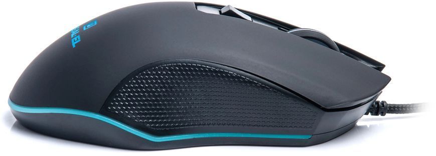 Миша REAL-EL RM-550 Black, Black, Офісна, Дротова, 7, USB, 3200, 1.80 м, Пластик, 130 &times; 72 &times; 40 мм, Ергономічний для правої руки, Оптичний