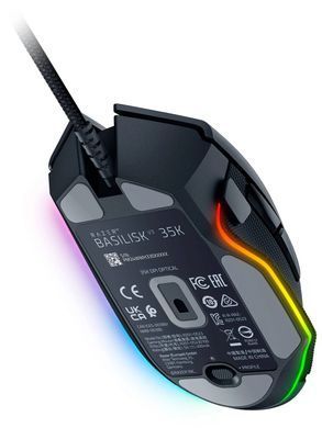 Миша Razer Basilisk V3 35K Black, Black, Ігрова, Дротова, 11, USB, 35000, 1.80 м, Пластик, 130 &times; 75.4 &times; 42.5 мм, Ергономічний для правої руки, Оптичний