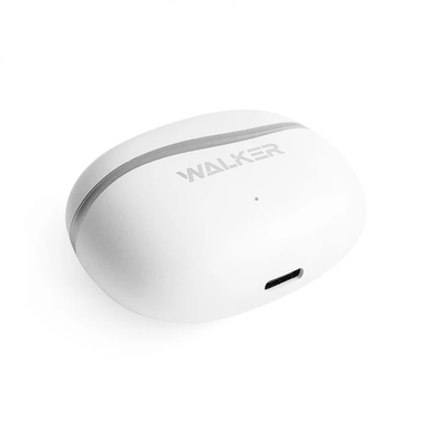 Навушники Bluetooth Walker WTS-37 White, Накладні, 30 год, Повсякденне, USB-C, Bluetooth, 5.0, Є, Немає