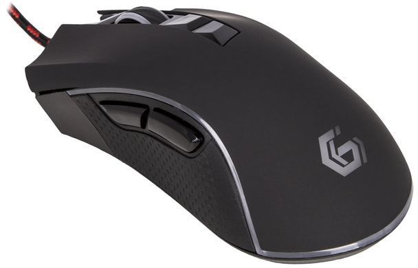 Миша Gembird MUSG-301 Black, Black, Ігрова, Дротова, 6, USB, 3200, 1.60 м, Пластик, 130 &times; 72 &times; 41 мм, Ергономічний для правої руки, Оптичний
