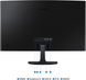 Монітор Samsung 27 S27D360 Black, Black, 1920&times;1080, 27", 60 Гц, IPS, W-LED, S27D360, 8 біт, 16:9, Регулювання кута нахилу, Плаский, HDMI, VGA, Немає, Матове, 5 мс