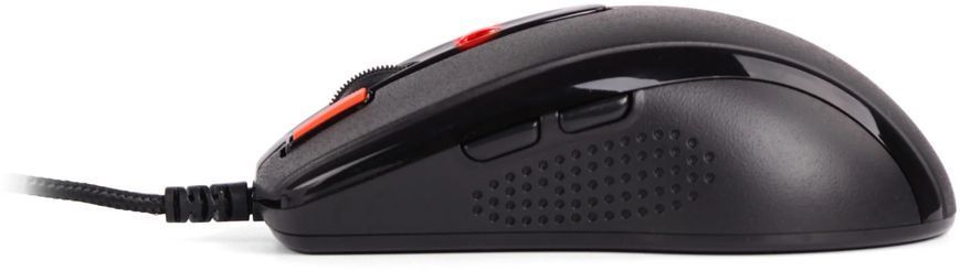 Миша A4Tech X-710BK Black USB, Black, Ігрова, Дротова, 7, USB, 2000, 1.80 м, Пластик, 121 &times; 69 &times; 40 мм, Ергономічний для правої руки, Оптичний